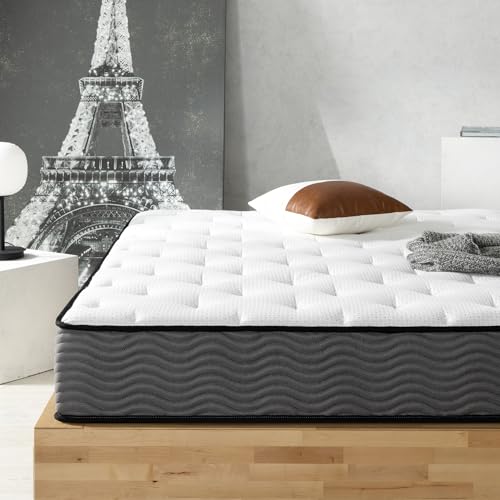 ZINUS 10 Inch True Support Hybrid Mattress [New Version], Queen, Fiberglass Free, Medium Feel, Motion Isolation, Certified Safe Foams & Fabric, Mattress in A Box Zinus