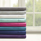 Comfort Spaces Microfiber Set 14" Deep Pocket, Wrinkle Resistant All Around Elastic-Year-Round Cozy Bedding Sheet, Matching Pillow Cases,4pieces, Twin, Light Gray,CS20-0119 Comfort Spaces