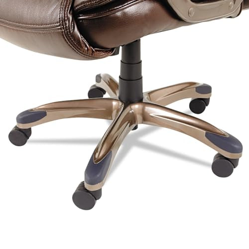 Alera Alera Veon Series Executive High-Back Bonded Leather Chair, Supports Up to 275 Lb, Brown Seat/Back, Bronze Base Alera