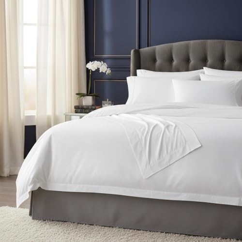 Danjor Linens Twin Bunk Bed Sheets w/ 2 Pillowcases, Lightweight Brushed Microfiber Deep Pockets, 4 Piece Fitted Bedding Sets, White Danjor Linens