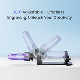 Longer Rotary Extension for Ray5 Series， B1 Series, Other Frame Engraving Machines (Must with 12 Pcs Riser), Y-axis Rotary Roller for Engraving Cylindrical Objects, Wine Glass, Tumbler Longer