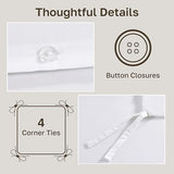 California Design Den 3 Pc White King Duvet Cover Set - Winner Good Housekeeping Best Bedding Awards 2025, 400 Thread Count Sateen, 100% Cotton Duvet Cover Set, Button Closure, Corner Ties - White California Design Den
