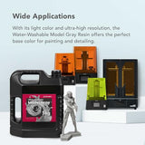 phrozen 3D Printer Water-Washable Rapid Resin, Model Gray 405nm LCD UV-Curing Photopolymer Resin for High Precision Printing, Low Odor, Non-Brittle, Easy to Print, Easy to Clean and Cure (5KG) phrozen