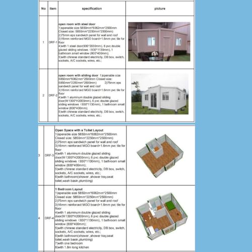 Romoxa 20FT*20F Portable Prefabricated Tiny Home - Ideal for Hotel Office Shop! Mobile Container House with Modular Design Structure for Villa, Warehouse and Workshop (20FT*20FT) - WoodArtSupply