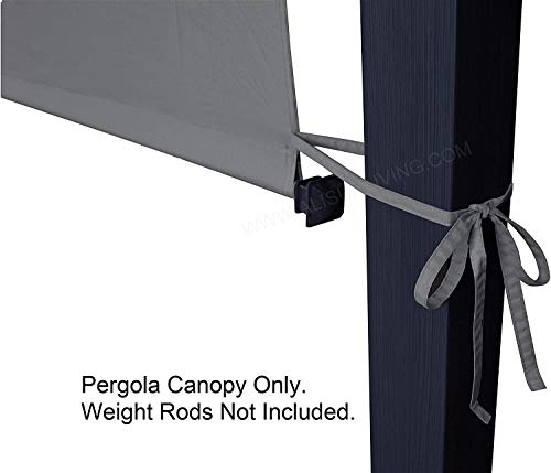 ALISUN Universal Pergola Canopy Top for 8-ft x 10-ft Pergola Structure - Grey (Canopy Fabric Top Only, Size: 196-inch x 88-inch)