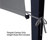 ALISUN Universal Pergola Canopy Top for 8-ft x 10-ft Pergola Structure - Grey (Canopy Fabric Top Only, Size: 196-inch x 88-inch) ALISUN