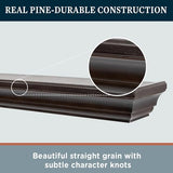 MANTELSDIRECT 72 Inch Floating Fireplace Mantel Wood Shelf in Chocolate - Colton from Mantels Direct | Wooden Rustic Wall Shelf Perfect for Décor and Electric Fireplaces MANTELSDIRECT