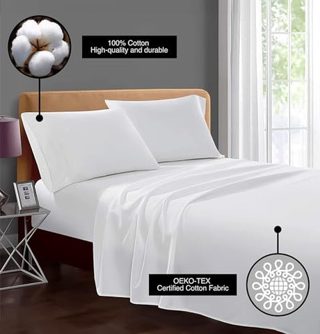 Hotel Bedding Queen Size Set Luxury 4-Piece Sheets 800 Thread-Count 100% Egyptian Cotton Sheet Single Ply Long-Staple Yarns Sateen Weave Fits Mattress Upto 16'' Deep Pocket Bed Sheet(Teal) Bluemoon Homes