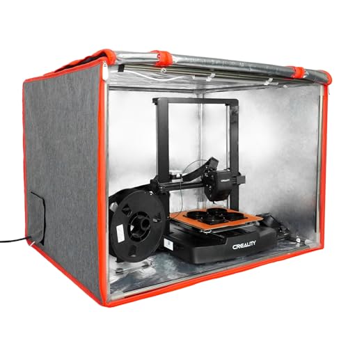 Upgraded Dual-Placement 3D Printer Enclosure Small Grow Tent with Smart Control Ventilation Fan Exhaust kit Compatible with BambuLab A1,A1 Mini, Ender 3 V3 SE/KE Protective Cover Tent DORUNDEA