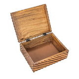 Creative Co-Op Hand-Carved Mango Wood Nesting Boxes with Burnt Finish, Grey, Set of 2 Creative Co-Op