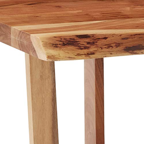 Alaterre Furniture Berkshire Live Edge Solid Wood 42 inch Coffee Table, Natural