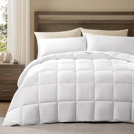 ACCURATEX Lightweight Duvet Insert King Size - 100% Cotton Shell, 250GSM Filling, Summer Down Alternative Comforter,Ultra-Soft & Breathable, Thin Duvet Insert with 8 Tabs, Machine Washable 104x90 ACCURATEX