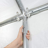TOOLPORT Party Tent 16x33 ft Canopy PE 350 N Tarpaulin Waterproof White Garden Tent TOOLPORT
