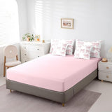 Feelyou Bowknot Comforter Set with Sheets Cute Pink Bow 7 Piece Bedding Set Queen Size for Kids Boys Girls Romantic Princess Style Bed in a Bag Soft Light Pink White Bedding Comforters Feelyou