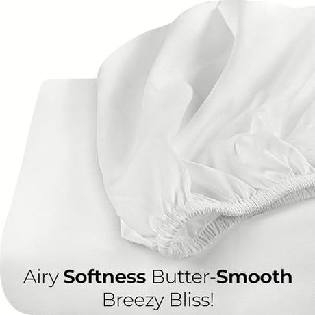 Utopia Bedding Twin Fitted Sheet - Bottom Sheet - Deep Pocket - Soft Microfiber - Shrinkage and Fade Resistant - Easy Care -1 Fitted Sheet Only (White) Utopia Bedding