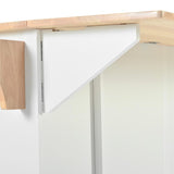 HomeGearTech Kitchen Island with Drop Leaf, Kitchen Storage Cart with 3 Tier Pull Out Cabinet Organizer, Internal Storage Rack, Rolling Kitchen Cart on Wheels with Towel Rack, 2 Drawers, for Kitchen HomeGearTech