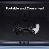 BESENERGY EV Charger Extension Cable 40 Amp 20ft Charging Cord for Electric Vehicle 220V-240V Compatible All SAE J1772 Chargers BESENERGY