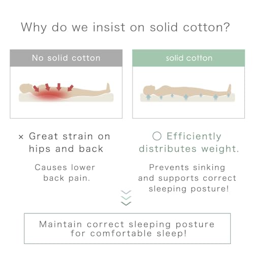 タンスのゲン TANSU NO GEN Japanese Futon Mattress, Made in Japan, Queen, Extra Thickness 4", Filled with Hard Cotton, Sleeping Tatami Mattress for Floor, 22200048(92513) タンスのゲン