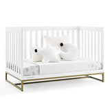 Delta Children Jade 4-in-1 Convertible Crib - Greenguard Gold Certified, Bianca White/Bronze Delta Children