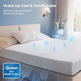 TASTELIFE Queen Size Bed Mattress Protector, Waterproof & Breathable Cooling Mattress Cover & Pad, Deep Pocket Fits 8-21”, Ultra-Soft Washable Sheet Protection TASTELIFE