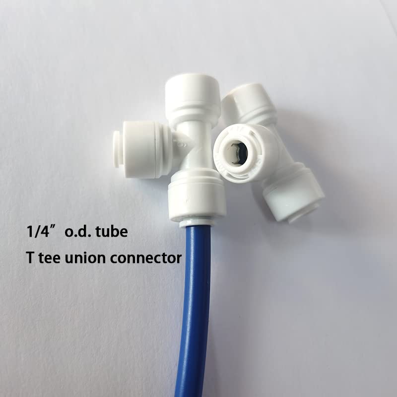 Malida 1/4 inch O.D. Length 32.8ft(10 meters) RO Water Tubing, Hose Pipe for RO Water purifiers System,+ 1/4 O.D quick connector 10pcs Malida