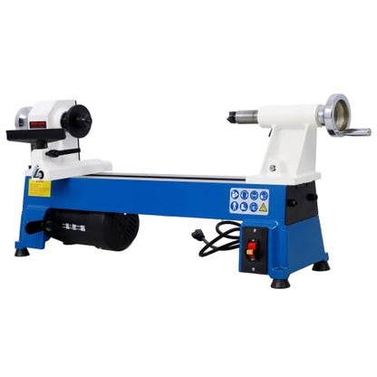 Wood Lathe - 10" x 18" Benchtop Wood Lathe Machine with 5 Variable Speeds 500/750/1150/1800/3200RPM | 1/2HP Multifunctional Power Wood Lathe Mini Wood Turning Lathe for Woodworking Woodturnin - WoodArtSupply