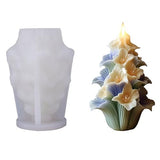 Tulip Flower Cylinder Molds Silicone Wave Spiral Candle Mold - Silicone Resin Casting Molds for Candle & Resin & Soap Craft Supplies