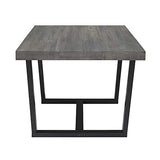 Walker Edison Andre Modern Solid Wood Dining Table, 52 Inch, Grey Walker Edison