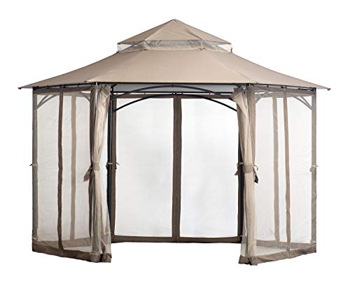 ShelterLogic Outdoor 11' x 11' Magnolia Vented Soft Top Gazebo and Screenhouse ShelterLogic