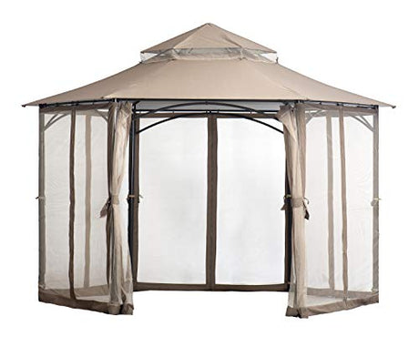 ShelterLogic Outdoor 11' x 11' Magnolia Vented Soft Top Gazebo and Screenhouse ShelterLogic