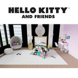 Franco Collectibles Hello Kitty & Friends Bedding 5 Piece Super Soft Comforter and Sheet Set with Sham, Twin, (Official Licensed Product) Franco