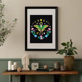 Nuberlic Moth Embroidery Kits for Beginners - Embroidery Starter Cross Stitch Kit DIY Needlepoint Including Cloth with Pattern, Hoop, Needles Instruction and Threads