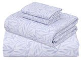 ZOYER 100% Cotton Sheets – Full Size Percale Bedding, Cooling & Breathable, Durable with a Crisp, Soft & Comfortable Feel, 16" Deep Pocket, 4-Piece Set, Blue Autumn ZOYER