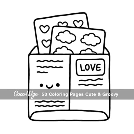 Cute & Groovy: Coloring Book for Adults and Kids, Bold and Easy, Simple and Big Designs for Relaxation Featuring Lovely Things (Bold & Easy Coloring) Coco Wyo LLC