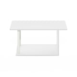 Furinno Basic Home Living Coffee Table, White/White Furinno