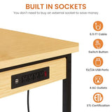 48L''Adjustable Height Workbench with Pegboard, Heavy Duty Wooden Desktop Workbench with Wheels, 2000 lb. Load Capacity, Rolling Workbench with AC/USB Outlet, Hooks, Shelf (Yellow+Black, 48''L) Clyrava
