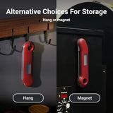 ThermoMaven Professional Digital Meat Thermometer, Ultra Fast 0.5 Sec Instant Read, NIST Certified Accurate to ±0.5°F, IP67 Waterproof, Backlit, Auto Rotates/On/Off, Valentines Gift, Dark Red&Gray ThermoMaven