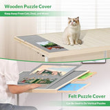 BittPicc Puzzle Table with Drawers for Adults 1500 Pieces Angle & Height Adjustable Jigsaw Puzzle Table with Metal Legs 35"X26" Tilting Puzzle Board Table with Cover Birthday Gift for Mom BittPicc