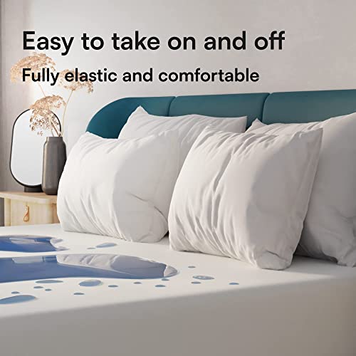 Niagara Waterproof Mattress Protector Queen 60x80 Cover Deep Pocket Breathable Noiseless 8-20Inches Bed Smooth Jersey Mattress Pad Cover Fully Ultra Thin Polyester Niagara Sleep Solution