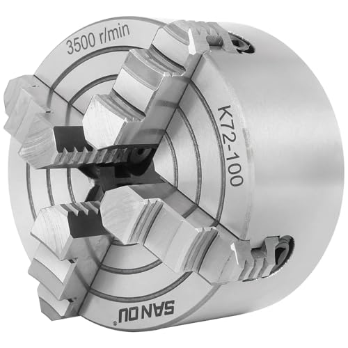 K72-100 4" Reversible Jaw Independent Chuck Lathe Scroll Chuck Lathe machine Tools Wood Turning Cast Iron AIKYKFL