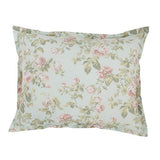 Laura Ashley Home - King Comforter Set, Reversible Cotton Bedding, Includes Matching Shams with Bonus Euro Shams & Throw Pillows (Madelynn Pastel Blue, King) Laura Ashley