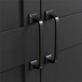 Sauder Miscellaneous 2-Door Storage Cabinet, L: 27.09" x W: 15.39" x H: 72.05", Raven Oak Finish Sauder