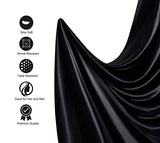 Lanest Housing Silk Satin Sheets, Full Size Satin Bed Sheet Set with Deep Pockets, Cooling Soft and Hypoallergenic Satin Sheets Full - Black Lanest Housing
