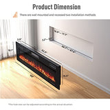 RELAX4LIFE 68" Recessed and Wall-Mounted Electric Fireplaces - Electric Fireplace Inserts with Remote Control, 1-8 Hours Timer, Touch Screen, 12 Adjustable Flames, 5 Speeds, 750/1500W Wall Fireplace RELAX4LIFE