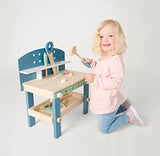Compact Wooden Workbench by Small Foot –Tool Bench Set in Nordic Theme – 21+ Piece Playset Includes Hammer, Saw, Screwdriver, Nails, Screws and Small Foot