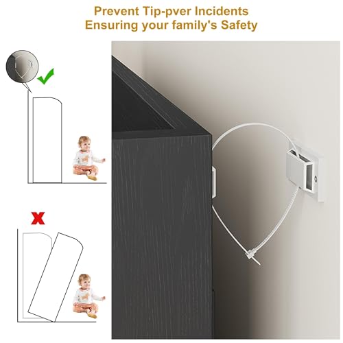 Jojoka Modern Rattan Shoe Cabinet for Entryway Storage, Wooden Shoe Rack Organizer with Adjustable Shelves, Closed Dustproof Furniture for Hallway Living Room Bedroom,Black Jojoka