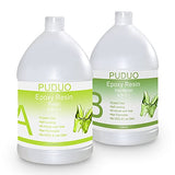Epoxy Resin Crystal Clear Art 2 Gallon Kit for Coating, Casting, Resin Art, Jewelry, Tabletop, Bar Top, Live Edge Tables, Fast Curing 2 Part Epoxy Casting Resin Kit Puduo