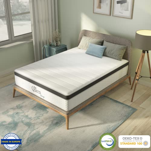 NapQueen 8 Inch Maxima Hybrid Mattress, Twin Size, Cooling Gel Infused Memory Foam and Innerspring Mattress, Bed in a Box,White & Gray NapQueen