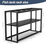 Fizgot Black Fish Tank Stand Metal Aquarium Stand 55-75 Gallon Aquarium Turtle Tank 48.4" x 14.8" x 29.1" Breeder Reptile Tank Stand Fizgot
