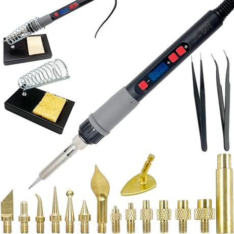 ERHT 3D Printing Smoothing Tool Kit Modify Finishing Soldering Welding Iron Kit Heat Set Insert Brass Nut ERHT